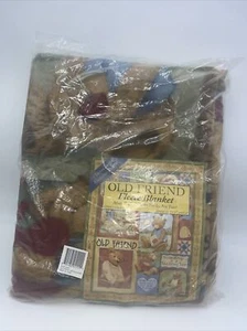 OLD FRIENDS Fleece Blanket Teresa Kogut 53x64 New - Picture 1 of 4