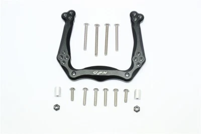 Torre de amortiguador frontal de aluminio negro GPM Traxxas 2x2 Stampede Rustler Slash Bandit Foto 1 de 2