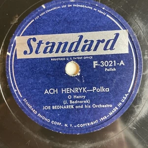 10" 78 RPM-Joe Bednarek-Ach Henryk Polka/Pivo Pivo/Standard F-3021 - Picture 1 of 4