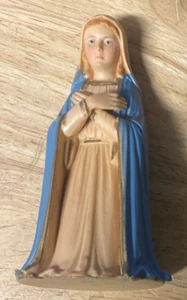 Vintage Mother Mary Hard Plastic Figurine Vintage Christmas 4" Nativity - Picture 1 of 5