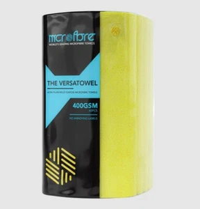 Mcrofbre - Versatowel Ultra Plush 400GSM Microfibre Cloths - 40 Pack - Yellow - Picture 1 of 1