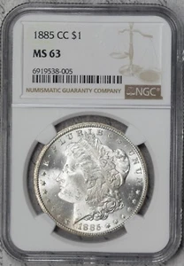 1885-CC Morgan Dollar NGC MS63 Carson City Flashy! #4EGN - Picture 1 of 3