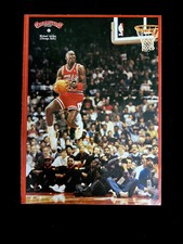 Michael Jordan #1 1987 JUMBO 8.4" Sticker GIGANTES DEL BASKET Card RARE Spanish