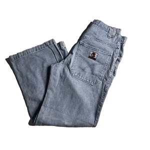 Vintage Urban Girl No Excuses Mega Leg Jeans Size 11/12 90s Skater Raver Faded - Picture 1 of 16