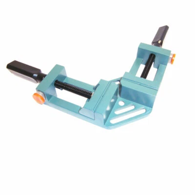 MAUK Winkelschraubstock 70mm Schraubstock mit 90° Winkel Schweißwinkel Winkelspanner