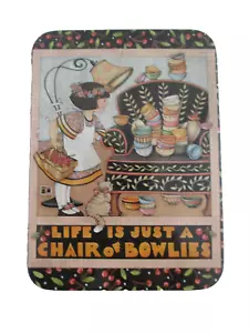 Vintage 1986 Mary Engelbreit “Life...Bowlies” Decorative Storage Tin (1) - Picture 1 of 7