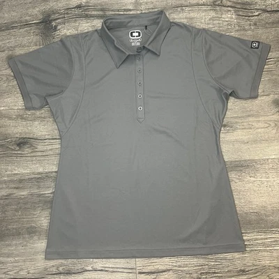 Top Polo Mujer Ogio Talla Grande Gris Manga Corta 1/4 Botón Poliéster Foto 1 de 4