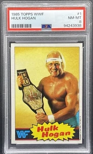 1985 Topps WWF Wrestling #1 Hulk Hogan HOF PSA 8 NM-MT WWE - Picture 1 of 2