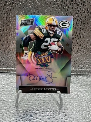 Panini Super Bowl XXXI 2021 Dorsey Levens automático plateado paralelo Packers Foto 1 de 2