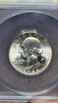 1946 Washington Silver Quarter ANACS MS66 - Cert 7749910 - Image 1 of 4