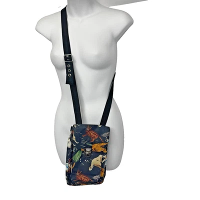 Bolsa tiracolo de viagem vintage anos 90 NICOLE MILLER "It's Raining Cats & Dogs" ano 2000 - Imagem 1 de 4