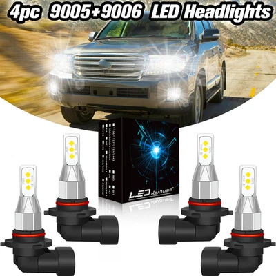 For Mitsubishi Outlander 2007-2012 4x LED Headlight Globes High Low Beam Bulbs - image 1 of 4