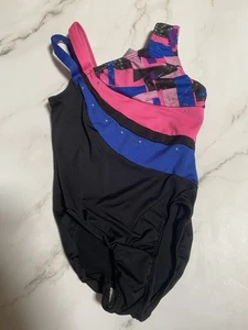 Little Girls Toddler Freestlye Danskin Leotard 4/5 Extra Small Pink & Blue - Picture 1 of 10