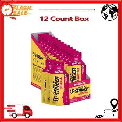 12 Ct Honey Sting Box Honey Stinger Organic Energy Gel, Fruit Smoothie, 1.1 oz - Image 1 of 4
