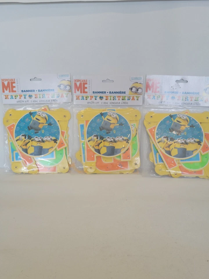 #research 6ft Despicable Me Minions Birthday Banner