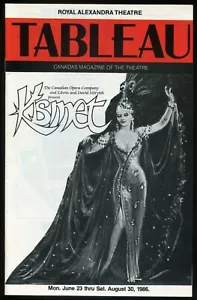 KISMET 1986 Royal Alexandra Theatre Toronto PLAYBILL PROGRAMMA TABLEAU - Foto 1 di 4