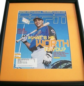 Carlos Beltran autographed New York Mets 2005 ESPN Magazine cover framed JSA - Picture 1 of 1