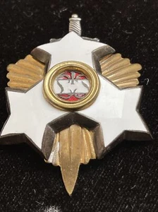 Latvian Military Badge Of The 1st Infantry Regiment Of Liepaja 59.5 x 41.5 mm - Picture 1 of 6