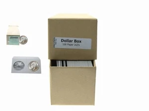 Guardhouse Tan/Large Dollar Coin Box with 100 flips, 2" x 2" x 8.5" - Picture 1 of 5