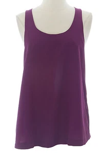 TOPSHOP Women's Purple Solid Sleeveless Detailed Top 13A26A US Size 4 NEW - Picture 1 of 2