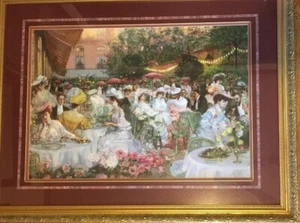 Le Dinner A L'Hotel Ritz Paris 1904 Signed 30x40 Pierre-Georges Jeanniot VGUC - Picture 1 of 12