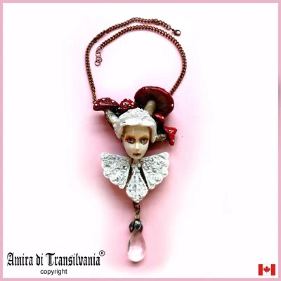 Luxury Necklace Magic Pendant Jewellery Little Prince Fairy Tale Mushroom Charm - Image 1 of 4