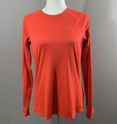 Nike Running Women's Orange Dri-Fit Miler Shirt Large 596447 Reflective EUC - Image 1 of 4
