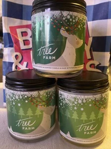 Neu Bath & Body Works Einzeldochtkerze x 3 7 Unzen pro Baum Bauernhof Posten Weihnachten - Bild 1 von 2