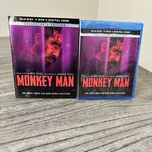 Monkey Man - Collector's Edition Blu-ray+DVD+Digital Code w/Slipcover BRAND NEW - Picture 1 of 3