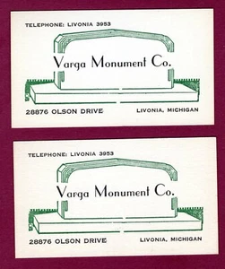 Lot 2 VARGA DENKMAL Livland MI GRABSTEIN Friedhofsmarkierung 30er Jahre VISITENKARTE - Bild 1 von 1