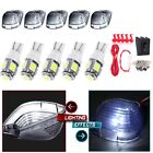 5X ROOF RUNNING CAB MARKER SMOKE COVER FOR FORD + FREE  WHITE BULB + WIRING PACK
