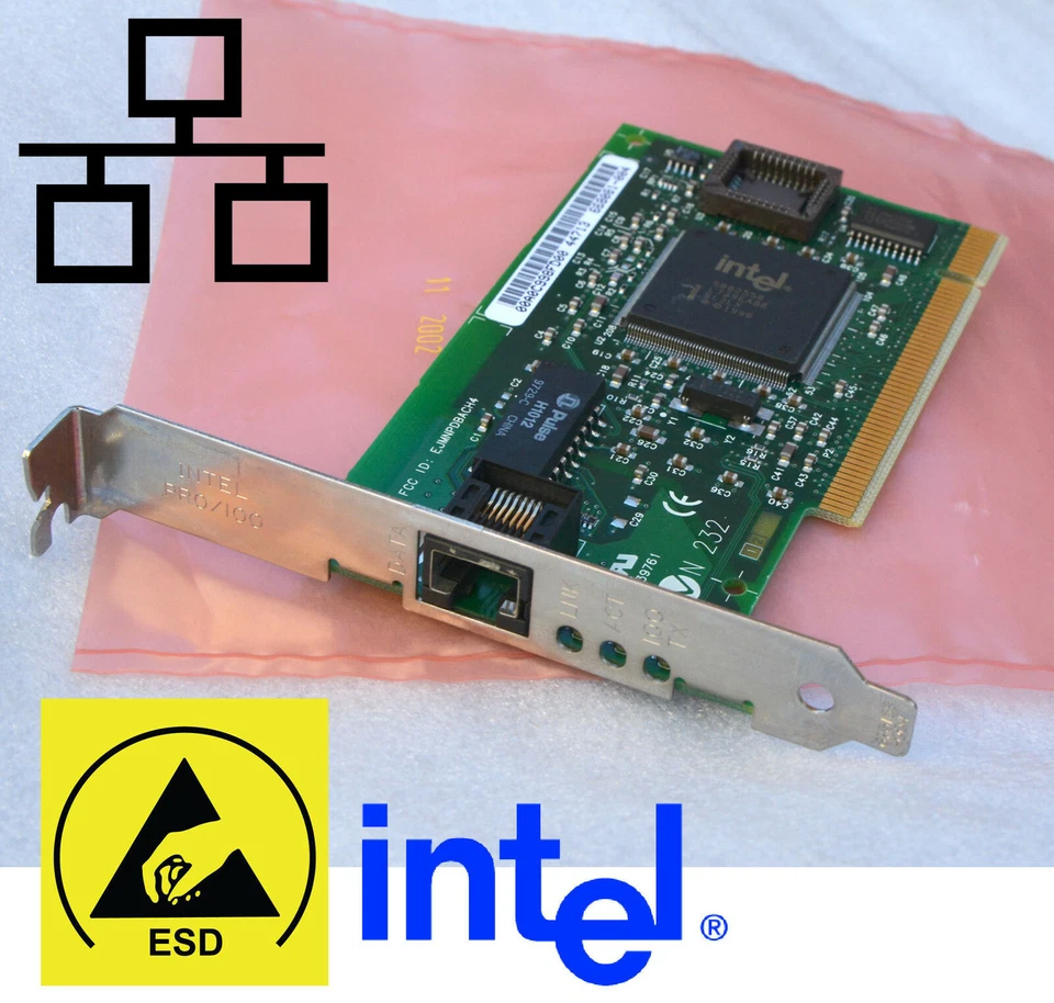 PCI NETZWERKKARTE INTEL PRO/100 SB82558 MS-DOS WINDOWS 98 98 SE NT 4.0 XP V55 - Bild 1 von 1