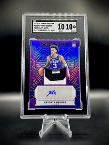 💜2023-24 Obsidian #236 Keyonte George Purple Flood /49 RPA Auto RC SGC 10-10 - Bild 1 von 3