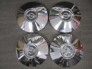 Lightning Bolt Rare Vintage Chrome Dog Dish Poverty Hubcaps 9.25" - Set/4 - Picture 1 of 11