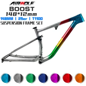 Airwolf Carbon MTB Cyclocross Fahrradrahmen Aufhängung 29er Boost 148*12 mm Kristall - Bild 1 von 34