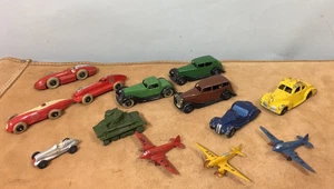 Lot Of 13 Vintage Metal Dinky Car Plane Toys Made In England By Meccano Ltd. - Picture 1 of 12