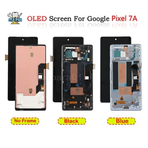 OLED For Google Pixel 7A LCD Display Touch Screen Assembly Blue Black Frame - Picture 1 of 24