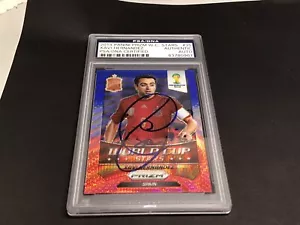 Xavi Hernández firmó la tarjeta de la Copa del Mundo Panini Prizm 2014 #35 Auto. PSA/ADN COA 1C - Imagen 1 de 5