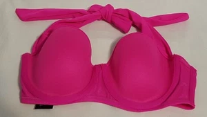 New Womens Mariemeili Swimwear Pink Neck Tie Bikini Swim Top Swimsuit Size 32D - Picture 1 of 2