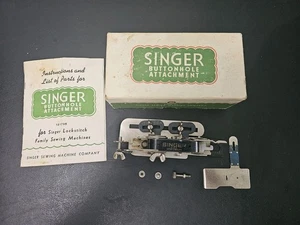 Vintage Singer Knopflochaufsatz 121795 Nähmaschinenknopf mit Büchern & Box ungetestet - Bild 1 von 16
