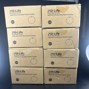 PYD Life Sublimation Acrylic Name Plate For Stanley Tumbler Cup 8 Boxes (80pcs) - Picture 1 of 6