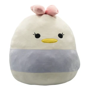 Peluche Disney Squishmallow Daisy Duck 16" Blanco Púrpura Arco Suave Juguete de Peluche - Imagen 1 de 9