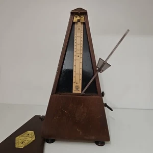 Vintage Maelzel Metronome Made In Paris Fully Working with Bell - Picture 1 of 8