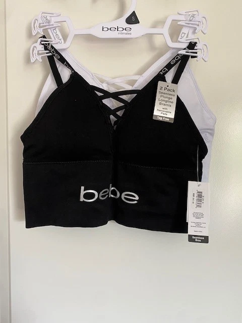 Bebe 2 件装无缝长款文胸 XL 码 — 第 1/1 张图片