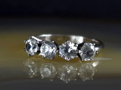 Ring Silber Sterling Zirkonia 16,8 mm Vorsteckring - attraktiv & schön funkelnd - Bild 1 von 4