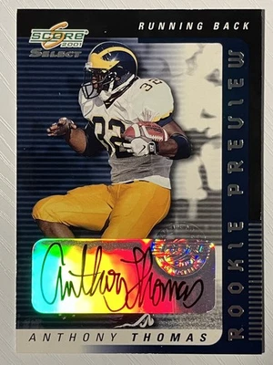 Anthony Thomas 2001 Score Select Rookie Preview Auto Michigan Wolverines - Image 1 of 2