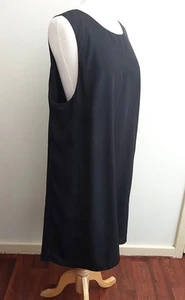 Sussan Sleeveless A-Line Dress Knee Length Hi Lo Hem Semi Pleated Lined Size 18 - Picture 1 of 6