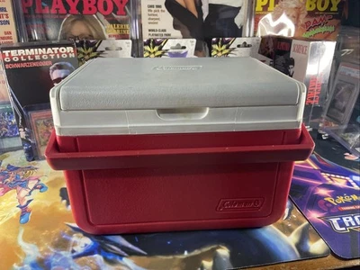 Coleman Personal Flip Lid 4.7L Lunch Cooler Chest Box, Red White, Model 5205 USA - Bild 1 von 4