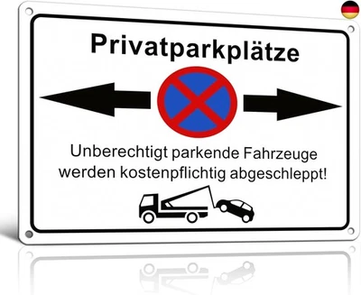 TAKULA Parken Verboten Privatgrundstück Parkverbotsschild