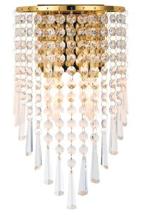 Mini Crystal Chandeliers Small Wall Sconce Modern Gold Wall Light Fixtures 2 ... - Picture 1 of 6